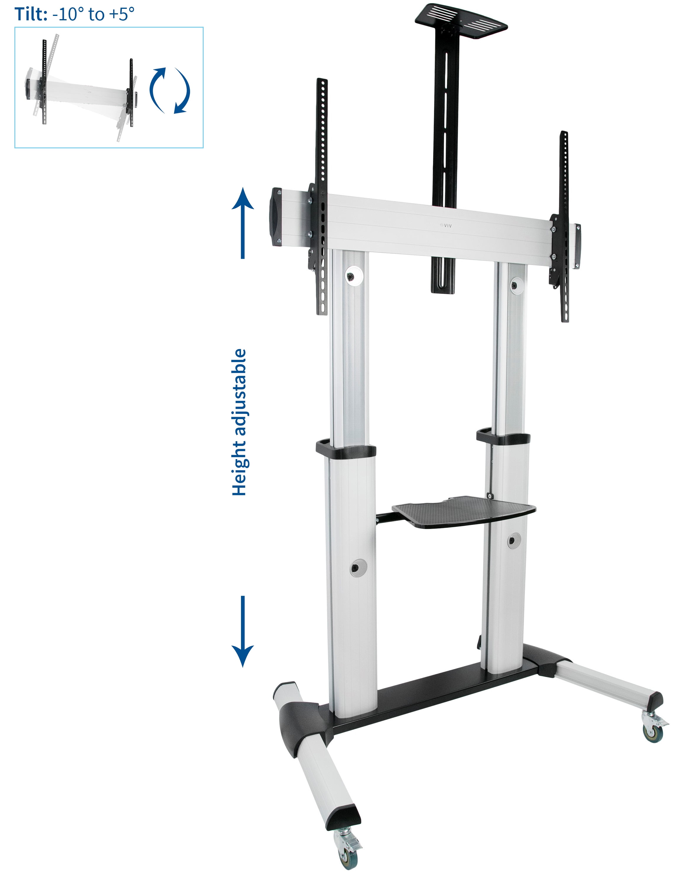 Vivo Ultra Heavy Duty Mobile Stand Tv Cart Mount Fits 60 To 100 Vivo Ultra Heavy Duty Mobile Stand Tv Cart Mount Fits 60 To 100 Flat Screens Tv22s Com