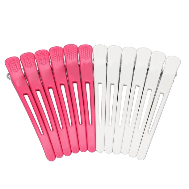 Pinzas para el cabello antideslizantes, 12 unids/set Pinzas para el cabello de pico de pato Clips para el cabello con banda de silicona Pinzas para el cabello de pico de pato elaboradas por expertos
