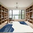 thumbnail image 2 of ODIKA 5'x7' Machine Washable Non-Slip Area Rug, Abstract Navy Blue High Traffic Rug with Pad, Blue, 1056430, 2 of 8