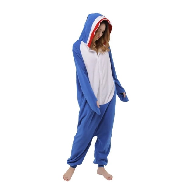 Saco de dormir de tiburón de dibujos animados para niños y adultos, pijamas sueltos, manta para dormir, siesta de oficina, usable, Onesie xuanjing unisex