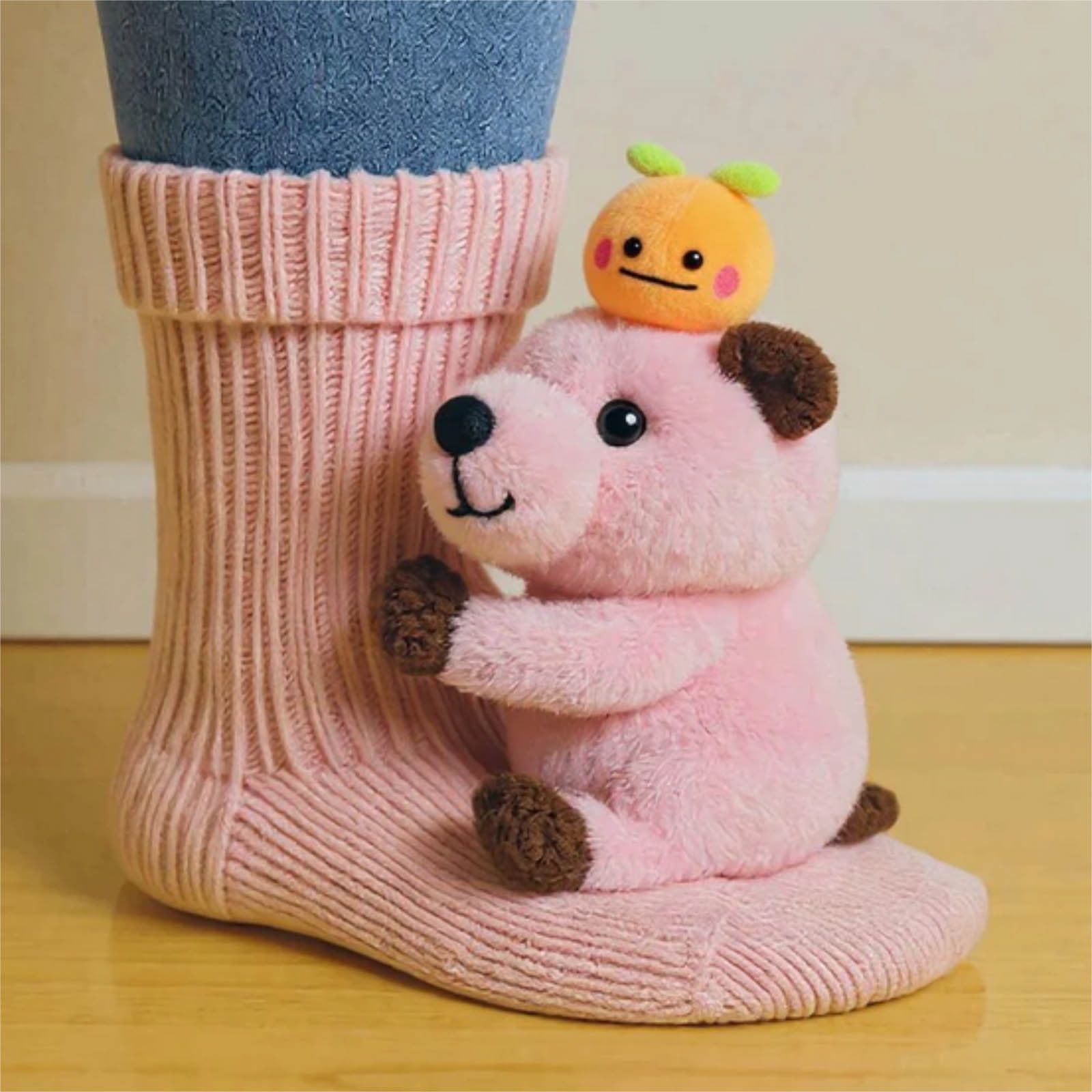 3D Knit Animal Socks, Animal Socks, Funny Warm and Soft Long Stocking Stuffers Sock, Fun & Adorable Christmas Gift, 1 Pair, Style-b