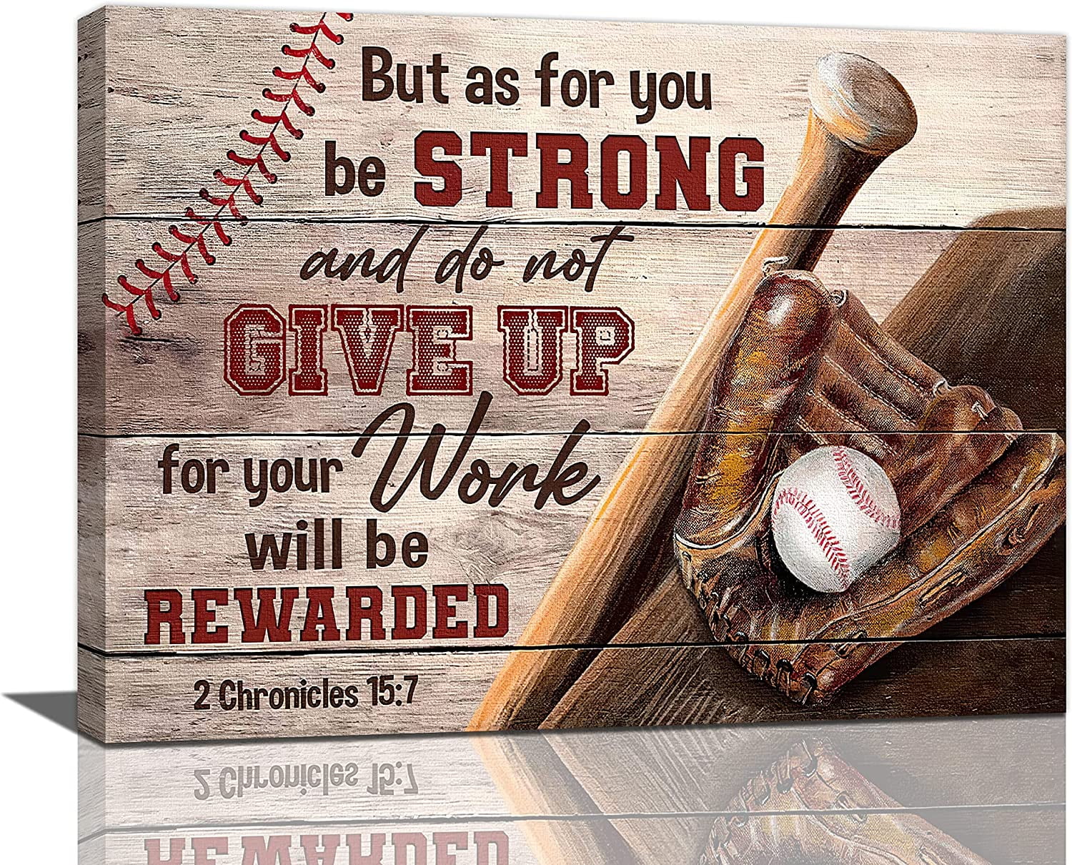 Christian Baseball Wall Art Bible Verse Sports Canvas Prints Painting  Motivational Religion Pictures Framed Vintage Artwork Gifts Office Home  Decor for Men Boys Room Classroom Gym Playroom 16