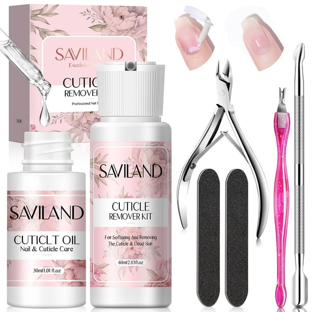 Saviland Instant Cuticle Remover Cream&Oil Kit Moisturizing Ultra