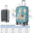 thumbnail image 5 of Teal Mama Llama Luggage Cover Washable Elasticated Luggage Covers For Suitcase Tsa Approved Stylish Dust And Scratch Resistant Luggage Case Protector For Kids And Adults, 5 of 6