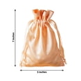 thumbnail image 3 of Efavormart 12PCS PEACH Satin Gift Bag Drawstring Pouch Wedding Favors Bridal Shower Candy Jewelry Bags - 5"x7", 3 of 11