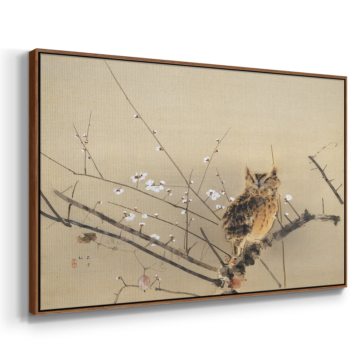 Vintage Landscape-MXVI By Wexford Home Framed in Walnut Wood Gallery Wrapped Canvas 27 in. x 41 in.
