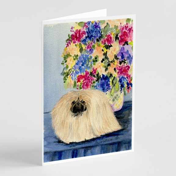 Pekingese Greeting Cards and Envelopes Pack of 8