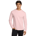 thumbnail image 5 of Gildan Heavy Cotton Long Sleeve T-Shirt, Men's Taped neck Classic Fit Light Pink Tee, L, 5 of 6