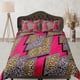 thumbnail image 1 of Juego de Cama Geométrico Africano Rosa Funda Nórdica, Ropa de Cama Boho Africana Étnica, 1 of 4