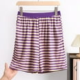 thumbnail image 2 of Fall Saving! HVOBTTY Women's Short Pajama Pants, Pajama Pants for Women Plus Size, Women's Plus Size Casual Fashion Stripe Wide Leg Short Pajama Pants Purple, XXL, 2 of 4