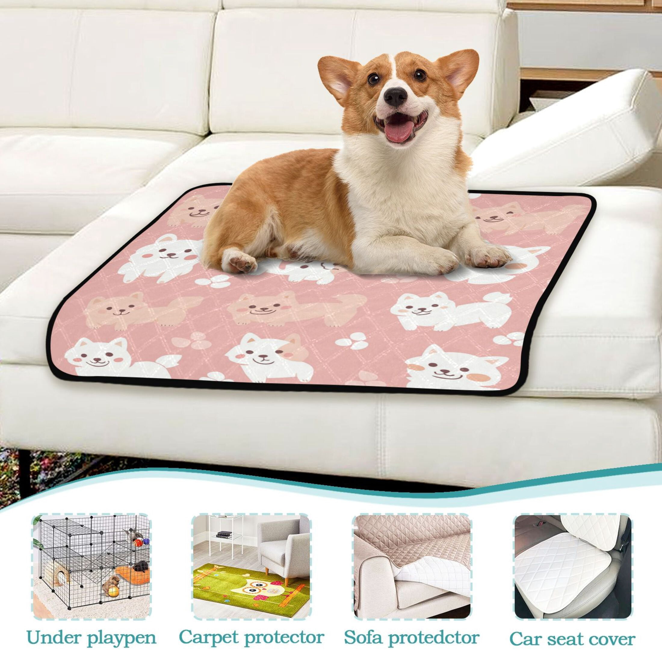 Washable Pet Pee Pads with Super Absorbent Reusable Training Pads for Dogs & Cats Cats