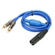 thumbnail image 4 of Cable de sonido XLR macho a RCA doble, 3,3 pies, estéreo XLR de 3 pines a 2 X adaptador de enchufe RCA Phono Y Cable divisor para amplificador de TV, 4 of 14