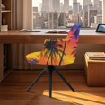 thumbnail image 3 of Xoenoiee Palm Trees Sunset Glow Pattern Office Chair Covers Computer Stretch Accent Dining Chair Covers Swivel Desk Chair Armrest Slipcover for Mid-Back Rotating Chairs, 3 of 7