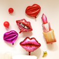 thumbnail image 3 of Labios de 18 pulgadas lápiz labial globo de aluminio material de fiesta fiesta de cumpleaños lugar, 3 of 4