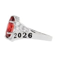 thumbnail image 3 of JackAni 14k Gold Simulated Garnet January Birthstone 2026 Class Graduation Ring - Size 6.25, 3 of 5