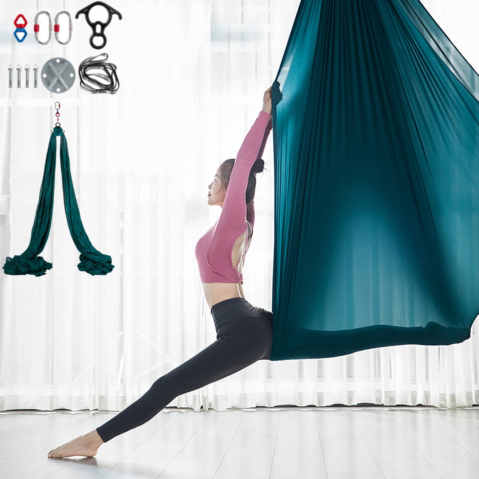 Vevor Aerial Silk 11yd 9 2ft Aerial Yoga Swing Set Yoga Hammock Kit Antigravity Ceiling Hanging Yoga Sling Carabiners Daisy Chain Inversion Swing For Home Outdoor Aerial Dance Dark Green Walmart Com Vevor Aerial Silk 11yd 9 2ft Aerial Yoga Swing Set Yoga Hammock Kit Antigravity Ceiling Hanging Yoga Sling Carabiners Daisy Chain Inversion Swing For Home Outdoor Aerial Dance Dark Green Walmart Com