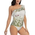 thumbnail image 3 of Gaeub Herbs and Wildflowers Women's One Shoulder Ruffle Tummy Control Swimwear for Swimming Surfing Beach Party - X-Large, 3 of 8
