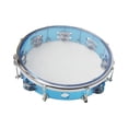 thumbnail image 2 of Pandereta de mano de 10 pulgadas, instrumento de percusión portátil, tambor de mano para niños Azul, 2 of 9