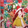 thumbnail image 7 of eeBoo Piece & Love: Ms. Santa's Reindeer - 500 Piece Puzzle - Adult Square Jigsaw, 23x23", Glossy High-Quality Pieces, Christmas Holiday Themed, 7 of 7