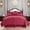 Tango Red, variant on Home Soft Things 7 Piece Ogee Faux Fur Embroidery Bedspread Set - Dusty Cedar - King (102" x 90")
