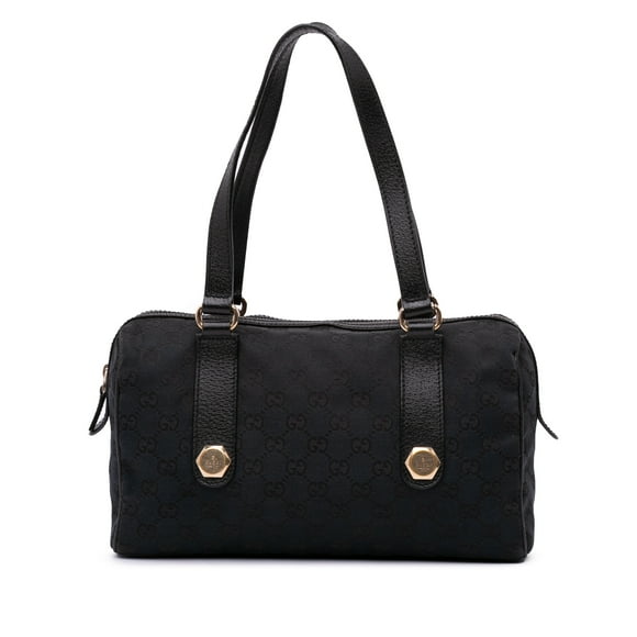 Pre-Owned Authenticated Gucci Boston Bag Canvas Black Women