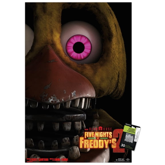 Five Nights at Freddy's Movie 2 (2025) - Chica One Sheet 3 Wall Poster with Pushpins, 22.375" x 34"