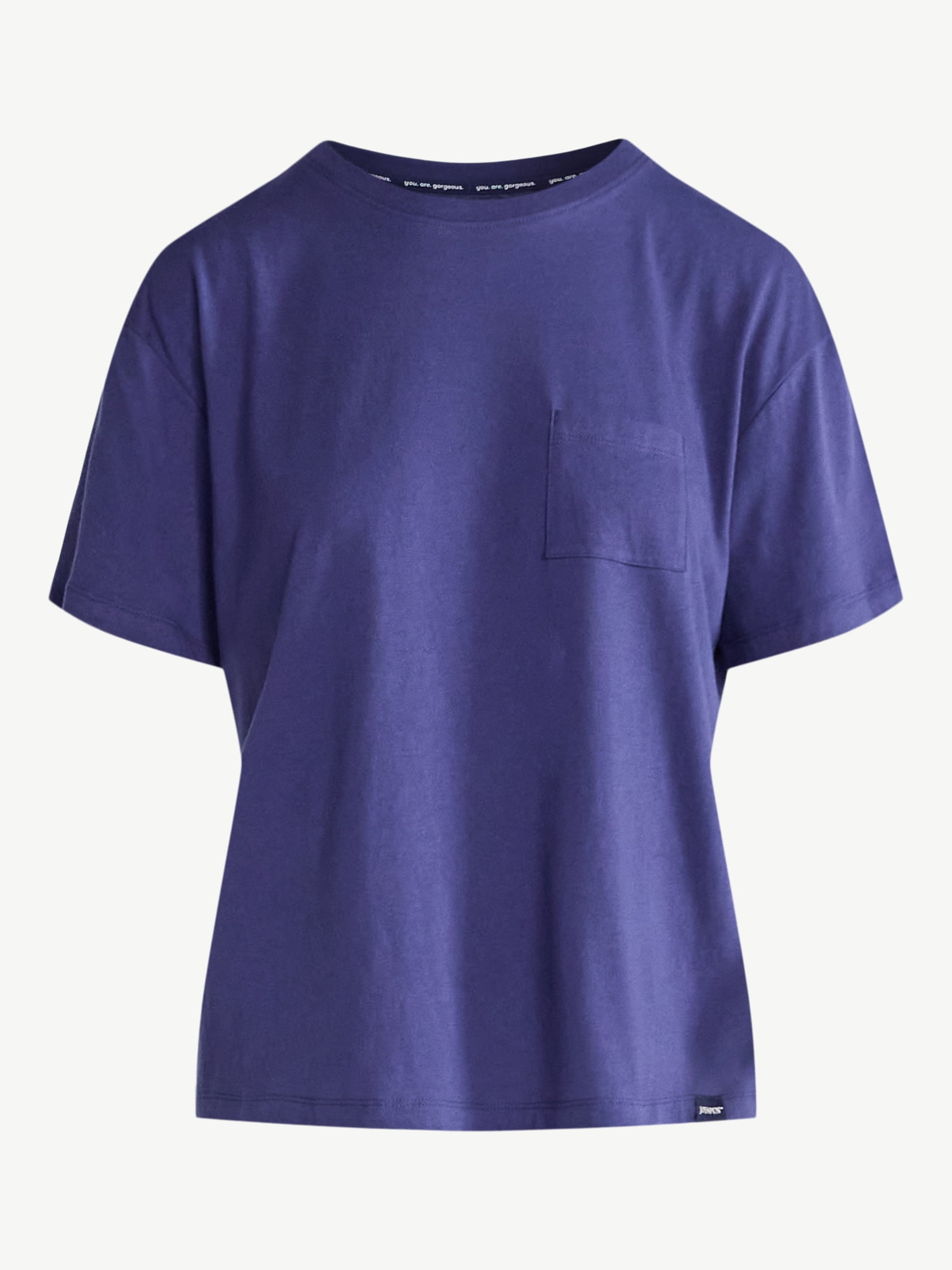 Joyspun Women's Sleep Tee with Short Sleeves, Sizes XS-3X