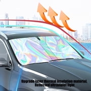 Violete Car Windshield Sunshade Foldable Reflective Silver Thermal Blocking Universal Fit 1-Pack 57 x 31.5 Inches