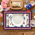 thumbnail image 2 of Dmlowu 4th of July Decorations Placemats 12x18" Insulation Table Mats Non Slip Stain Proof Memorial Day Decorations Outdoor Placemats for Dinner Party Table Hotel Home Decoration, 2 of 7