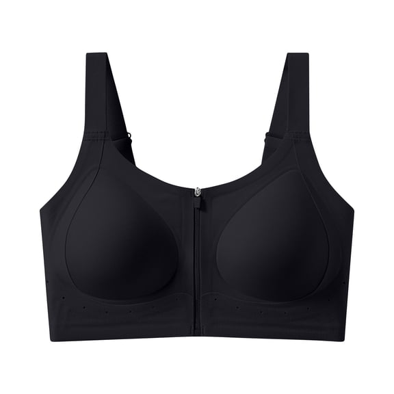 Xdegoge Front Zipper Bras for Women Push Up Wireless Full Coverage Adjustable Strap Comfort Brassiere Breathable Seamless Smoothing No Underwire Bralettes