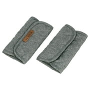 JJ Cole Reversible Strap Covers Heather Grey Quilted