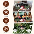 thumbnail image 7 of Black Christmas Round Tablecloth, Fitted Table Cover with Elastic for 45"-54" Round Tables, Snowman Xmas Tree Snowflake Winter Gifts Table Cloth Outdoor Indoor Dinning Party Waterproof Tablecloths, 7 of 7