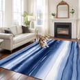 thumbnail image 3 of Area Rug for Living Room, Navy Blue Ombre Non-Slip Indoor Ex Large Carpet for Bedroom/Dining Room, Modern Abstract Art Farmhouse Washable Low-Profile Rectangle Floor Runner Rugs - 8 x 10 Ft, 3 of 7