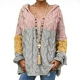 thumbnail image 3 of CHCNHAC Womens Oversized Chunky Loose Cable Knitted Pullover Fall Casual Dressy Long-Sleeve Hooded Sweaters, 3 of 5