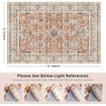 thumbnail image 2 of Boho Vintage Round Rug ft- Faux Wool Dreely Washable Area Rug Small Distressed Throw Rugs Floor Carpet for Door Mat Entryway Bedrooms Laundry (Round - ; Diameter Border ), 2 of 7