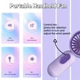 thumbnail image 3 of Mini ventilador portátil recargable por USB con 3 velocidades, ventilador de mano para elección de regalo, perfecto para oficina, exterior, viajes, Camping, 1 ud., 3 of 5
