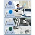 thumbnail image 4 of Leebein Electric Spin Scrubber, 2024 Upgraded Electric Scrubber for Cleaning, Spin Scrubber with Long Handle & 8 Replaceable Brush Heads,for Bathroom, Floor(White), 4 of 7