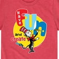 thumbnail image 3 of Dr. Seuss - Cat In the Hat Have Fun And Create - Toddler And Youth Short Sleeve Graphic T-Shirt, 3 of 6