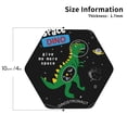 thumbnail image 3 of Kll Hexagon Drink Coasters Set Of 4,Pu Leather Absorbent Coasters Set Decorative Coffee Cup Coasters Housewarming Gift For Home Decor-Space Dino Cartoon Black, 3 of 9