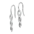 thumbnail image 2 of White Sterling Silver Earring Drop & Dangle Women'S Diamond 38 mm 12, 2 of 4