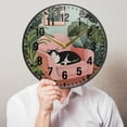 thumbnail image 6 of Yayeee Wall Clock Battery Operated 9.5" Silent Quartz Non-Ticking for Living Room Decor, Pink Sleeping Cat, 6 of 8
