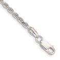 thumbnail image 1 of 925 Sterling Silver 2.75mm Rope Chain Anklet Ankle Bracelet, 1 of 6