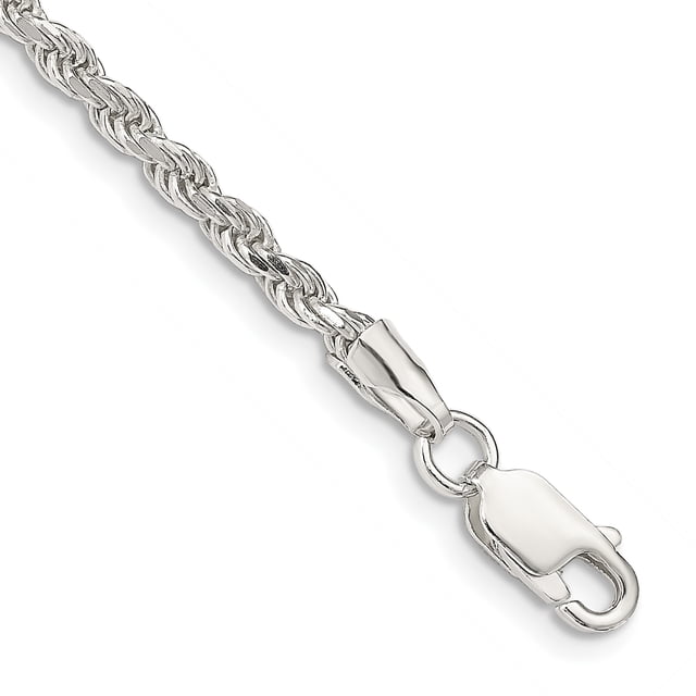 925 Sterling Silver 2.75mm Rope Chain Anklet Ankle Bracelet