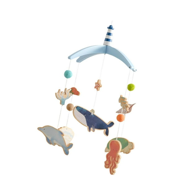 Móvil de bebé para cuna con decoración de conchas marinas, decoración de guardería bohemia, carillón de viento colgante de Animal marino creativo para