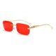 thumbnail image 1 of Gafas de sol sin montura con personalidad decorativa de guepardo, gafas de color para hombres y mujeres, gafas de sol retro de metal con cabeza de leopardo, 1 of 1