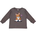 thumbnail image 3 of Inktastic Flower Corgi Boys or Girls Long Sleeve Toddler T-Shirt, 3 of 5