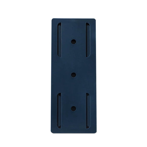 Retenedor de enchufe montado en la pared Soporte de almacenamiento para fijador de toma de corriente sin perforaciones (azul)