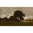 thumbnail image 2 of Théodore Rousseau 14x10 Gold Ornate Wood Frame and Double Matted Museum Art Print Titled - Chaumieres Near the Etang, 2 of 4