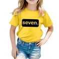 thumbnail image 3 of Little Kid Shirts For Teen Kids Girls Child Short Sleeve Prints T Shirt Trendy Girls Fans Present Tops And Top for Toddlers Light up High Tops Baby Girl Top Long Sleeve Teen 4-5 Years Yellow, 3 of 6