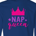 thumbnail image 4 of Inktastic Nap Queen, Crown, Stars - Pink Purple Long Sleeve Youth T-Shirt, 4 of 5